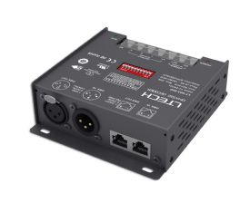 903-DIP  3Ch 8A CV DMX Decoder, 576W Max.Power, XLR & RJ45 Port, Self testing, DMX512/RDM I/P signal, IP20.